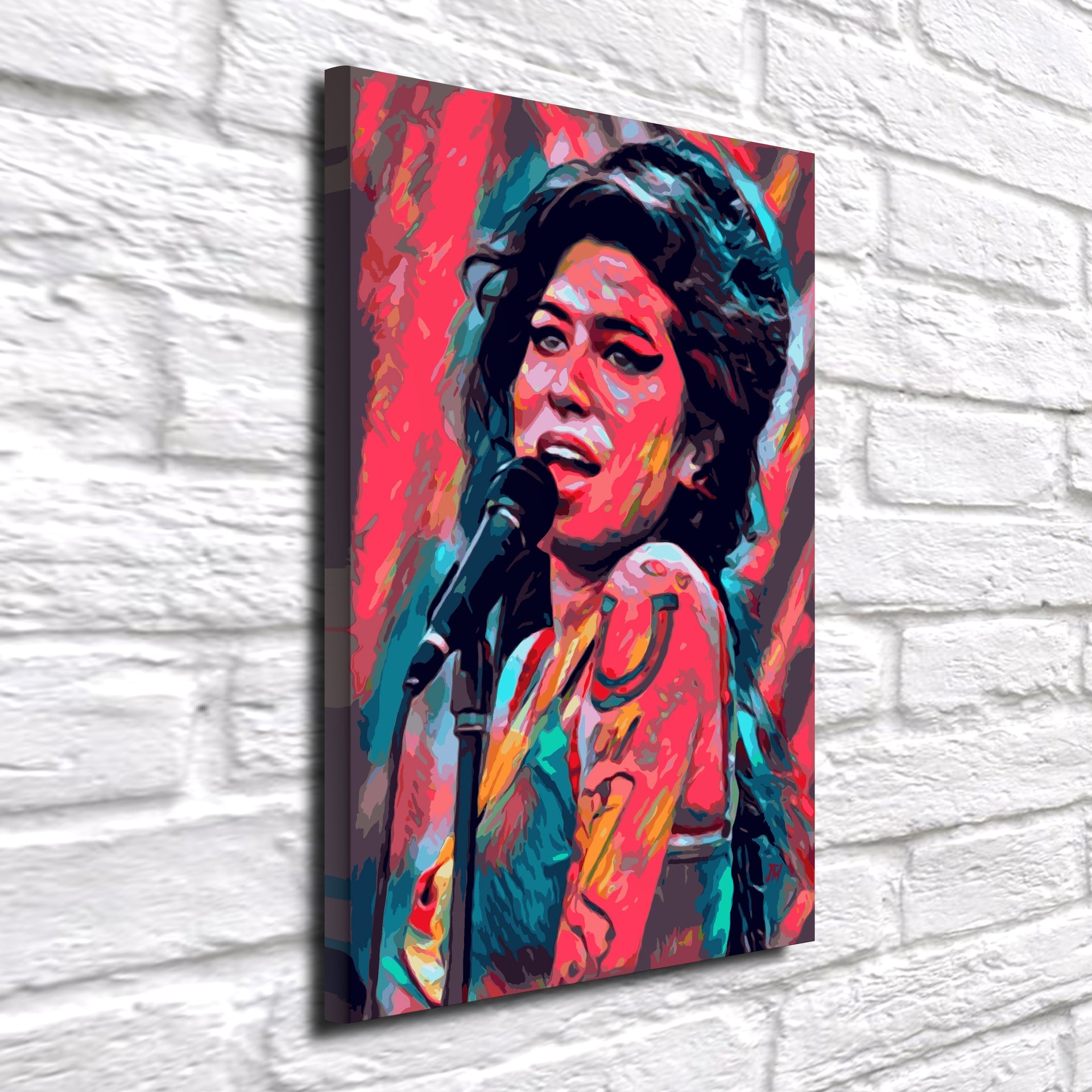 Amy Winehouse Canvas Art Painting Abstract Colors Amy Winehouse Wall Art Pop  Art Amy Winehouse Wall Decor 
